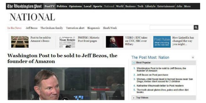Jeff Bezos kauft sich die Traditionszeitung Washington Post